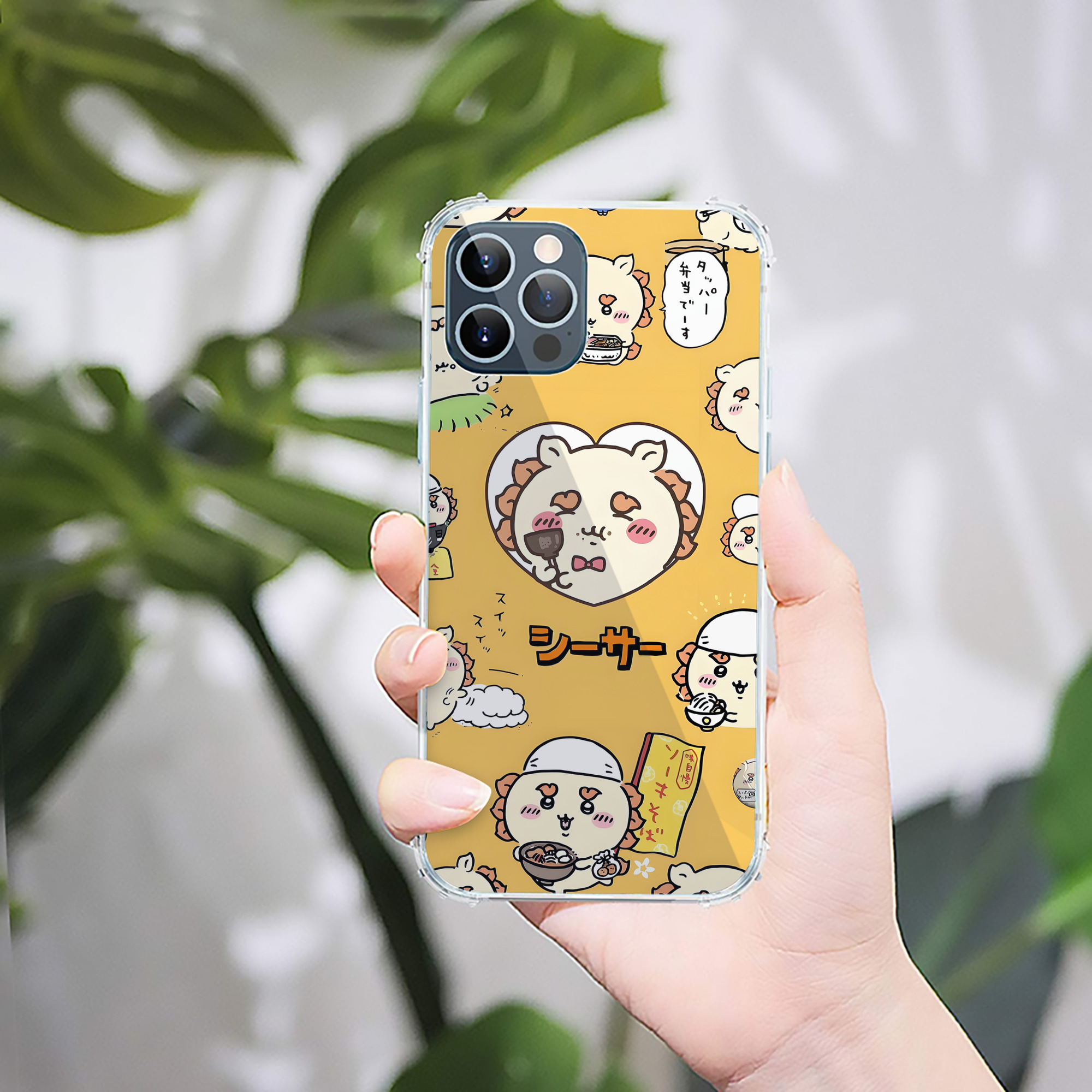 （画像用） ちいかわ Chii-kawa 【iPhone 12シリーズ対応】透明スマホケース（クリアソフトケース）